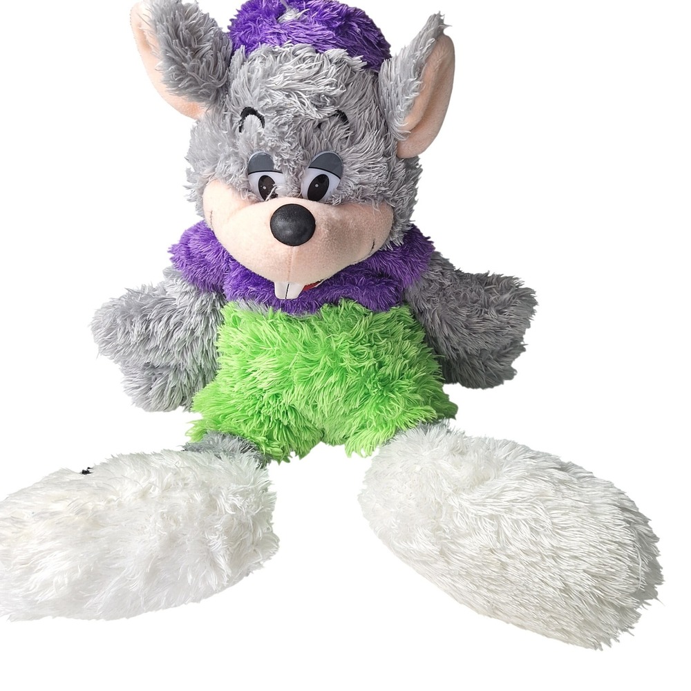 Chuck E Cheese Plush 2012 Pizza Mascot Chenille Soft Floppy Mouse Stuffed Animal